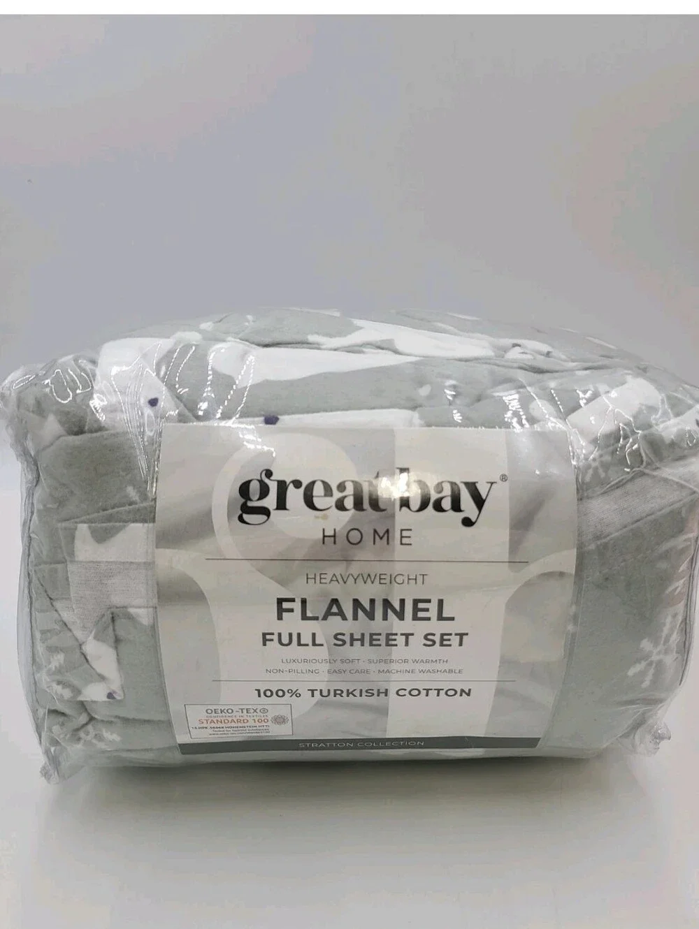 Great Bay Home Heavyweight 100% flannel Full Size sheet set polo bears